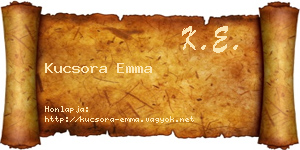 Kucsora Emma névjegykártya